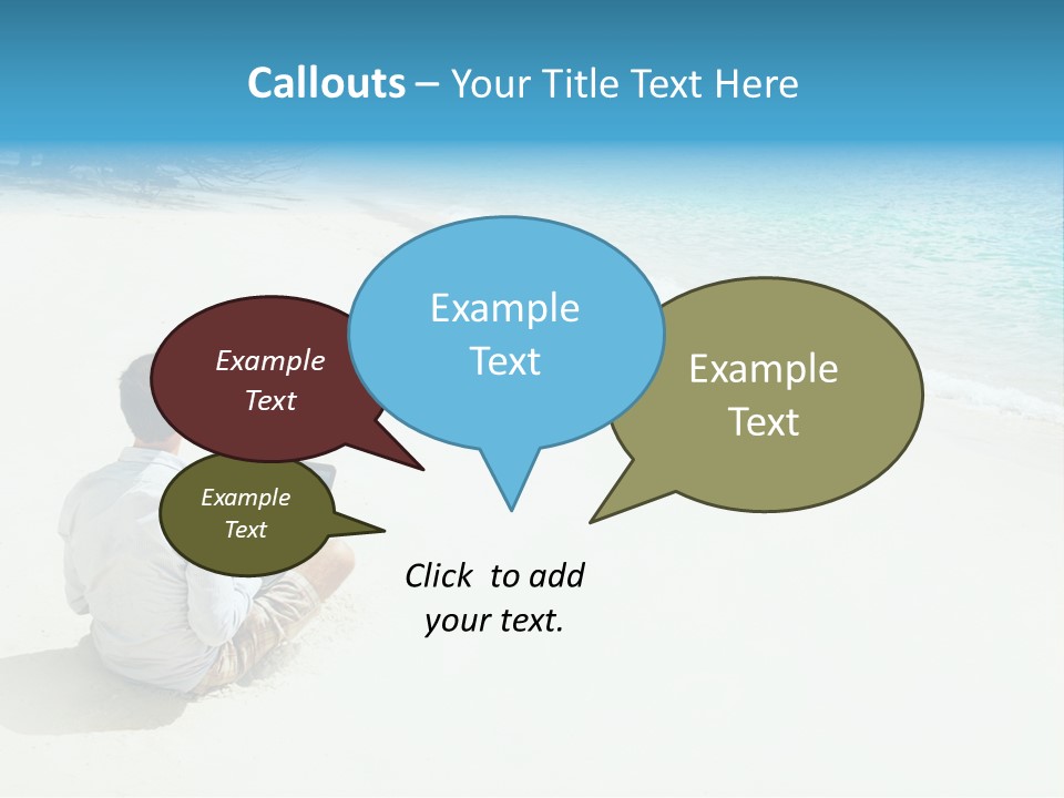 Vacation Man Connection PowerPoint Template