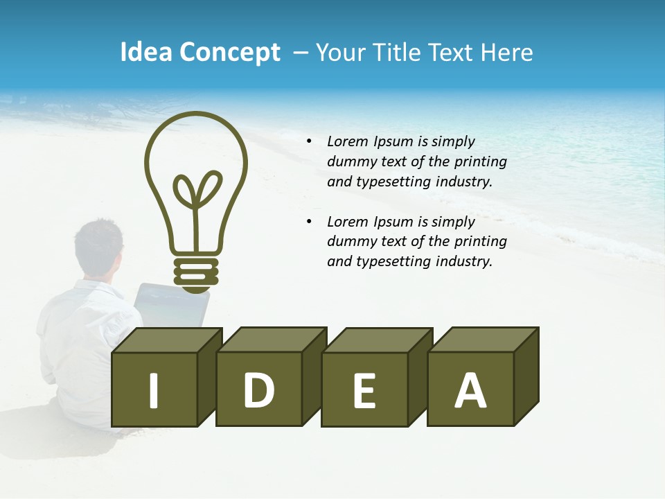 Vacation Man Connection PowerPoint Template