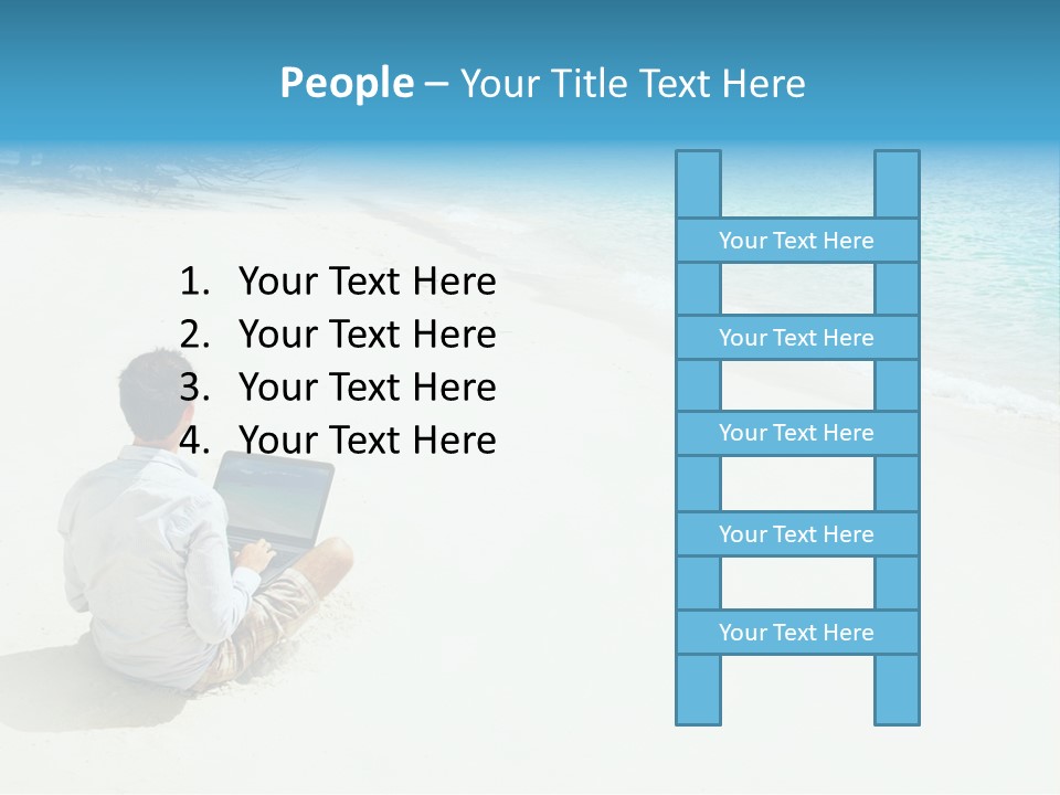 Vacation Man Connection PowerPoint Template