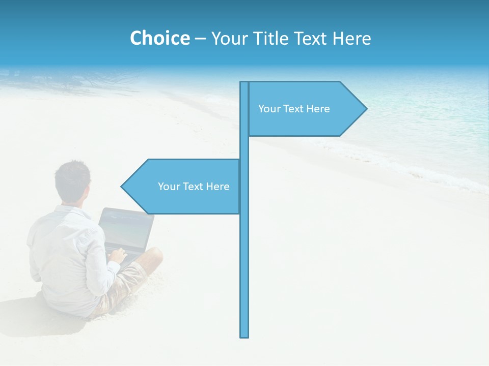 Vacation Man Connection PowerPoint Template