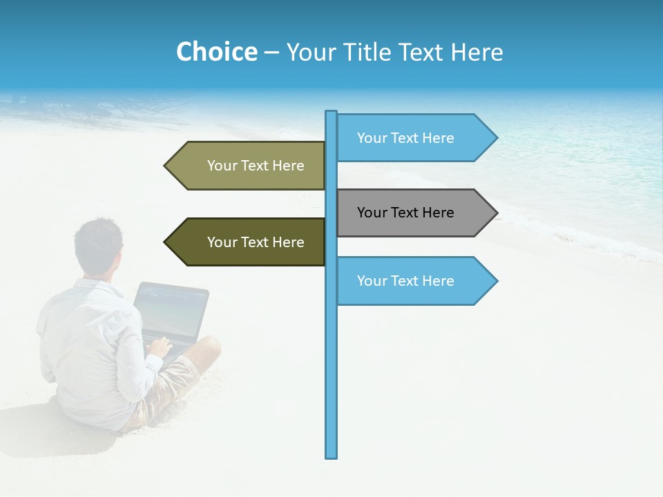Vacation Man Connection PowerPoint Template