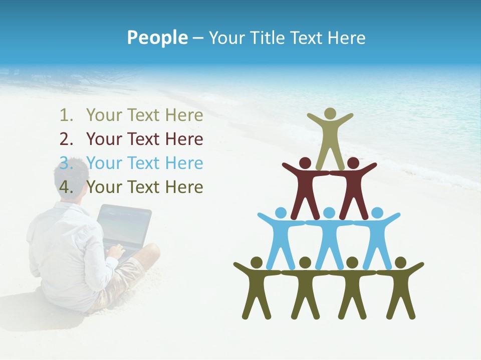 Vacation Man Connection PowerPoint Template