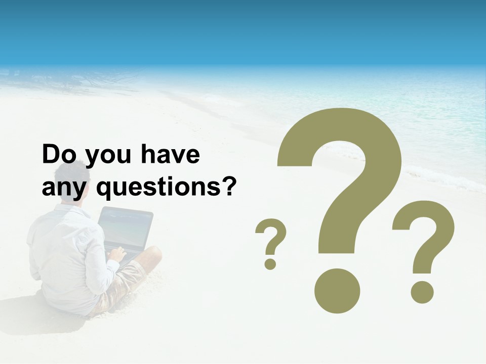 Vacation Man Connection PowerPoint Template