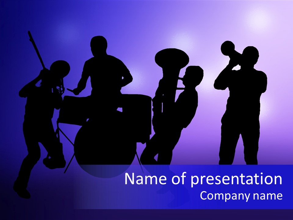 Dance Blue Party PowerPoint Template