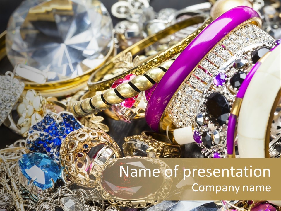 Gift Bangles Stack PowerPoint Template