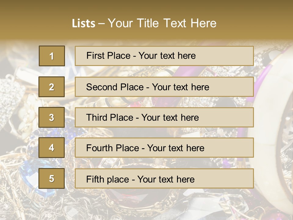 Gift Bangles Stack PowerPoint Template