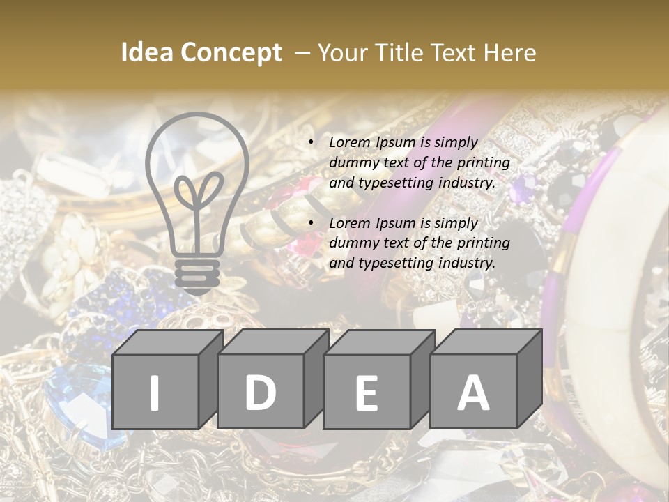 Gift Bangles Stack PowerPoint Template