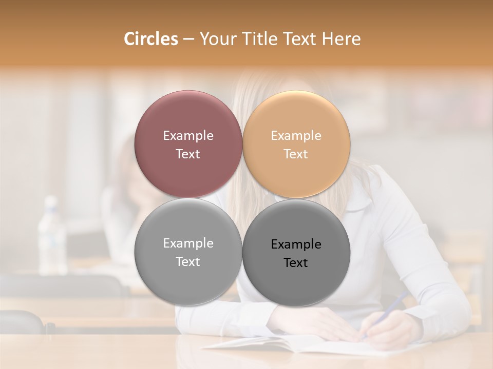 Writing People Girl PowerPoint Template