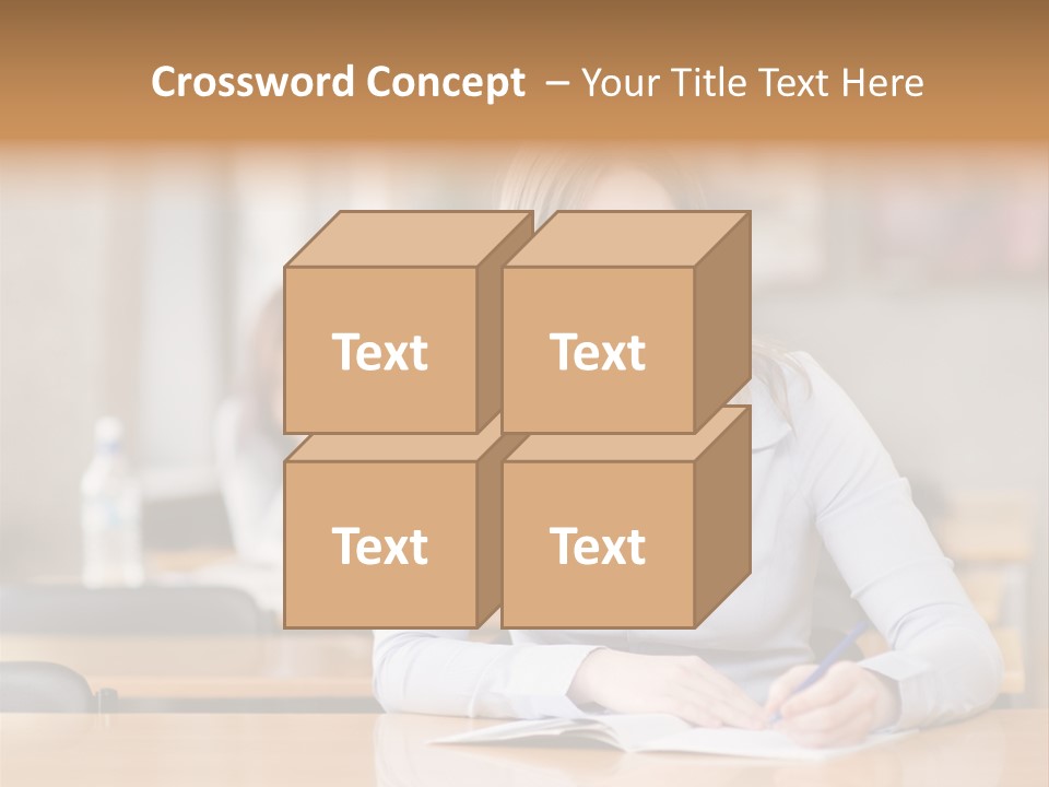 Writing People Girl PowerPoint Template