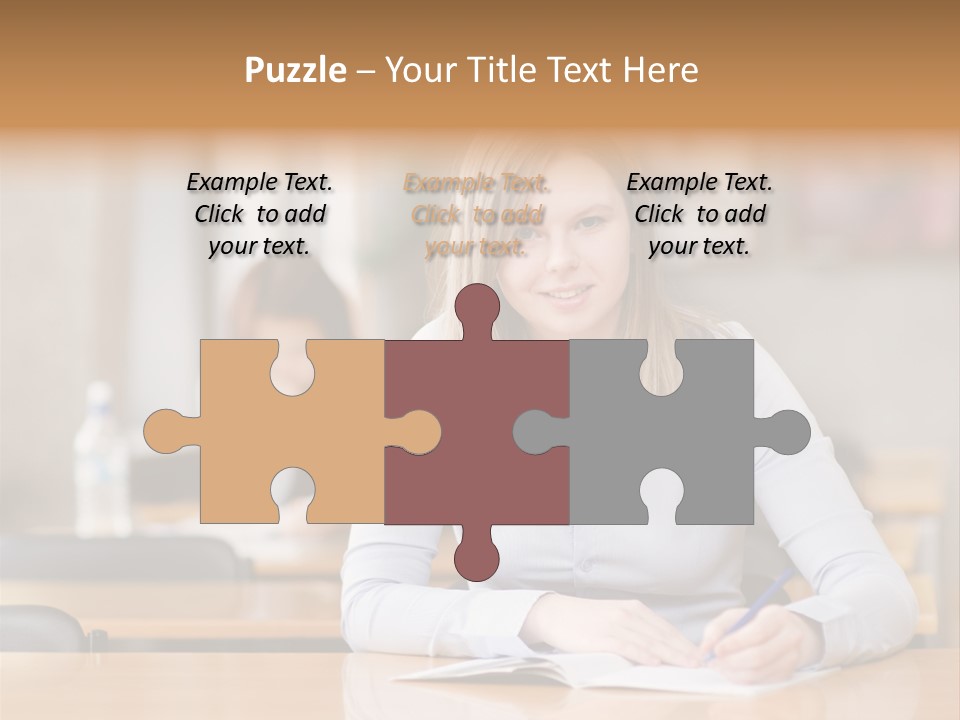 Writing People Girl PowerPoint Template