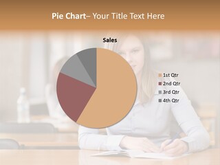 Writing People Girl PowerPoint Template