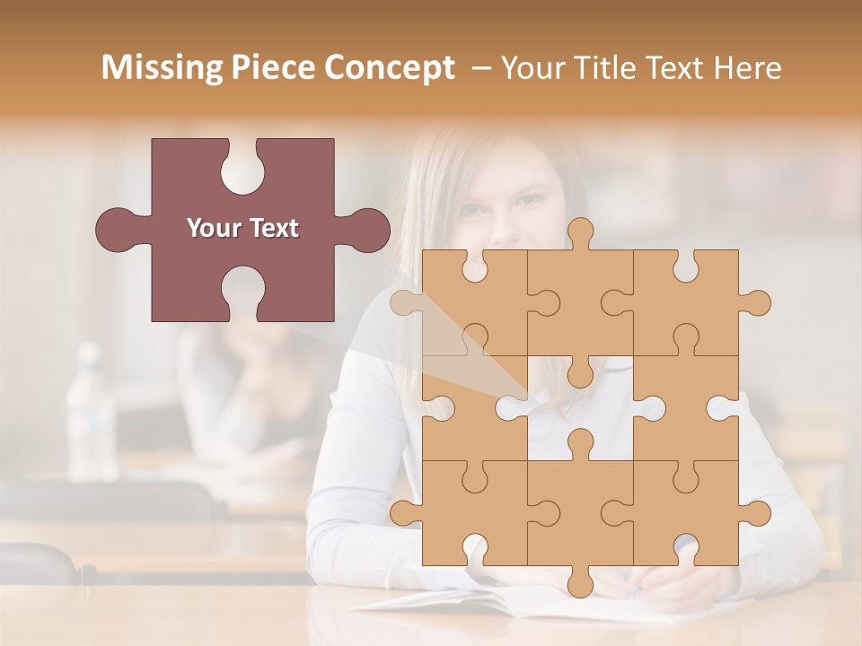 Writing People Girl PowerPoint Template