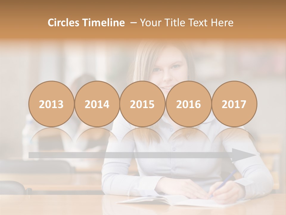 Writing People Girl PowerPoint Template