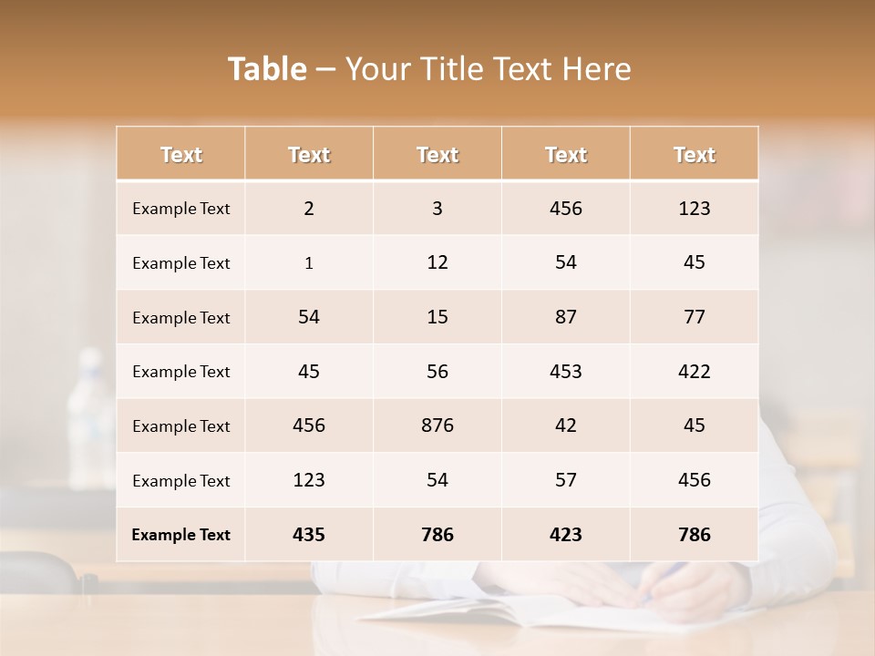 Writing People Girl PowerPoint Template