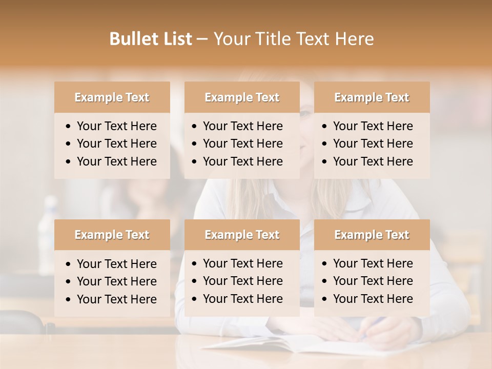 Writing People Girl PowerPoint Template