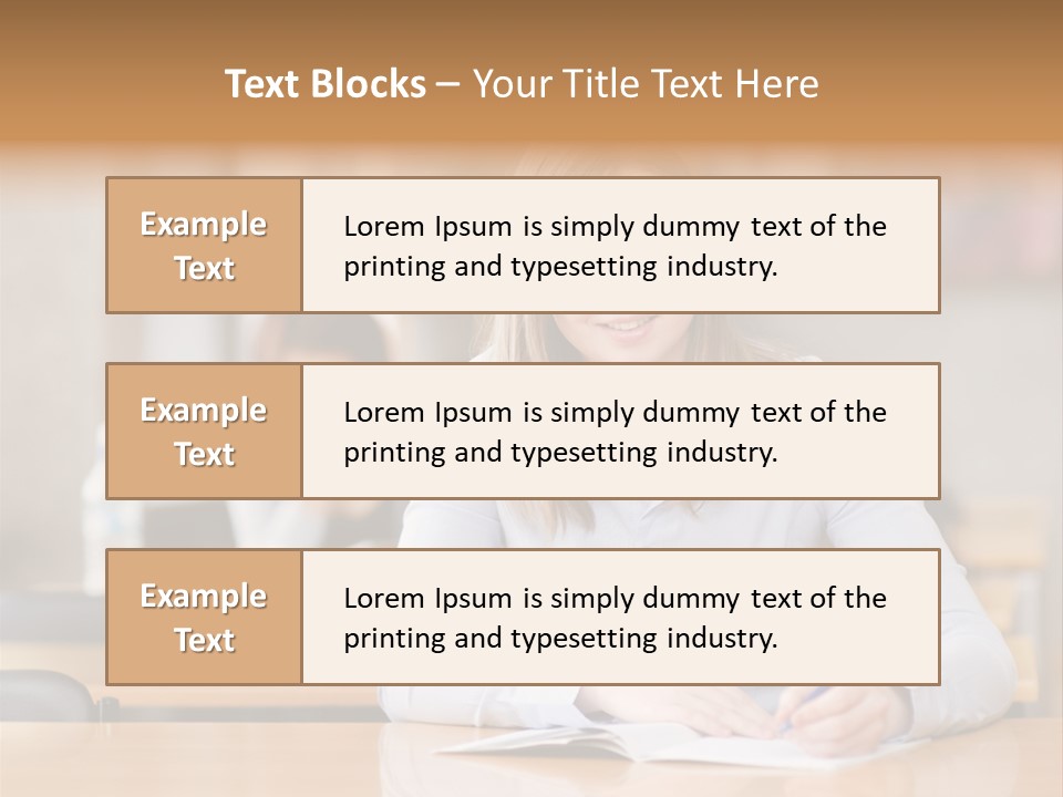 Writing People Girl PowerPoint Template