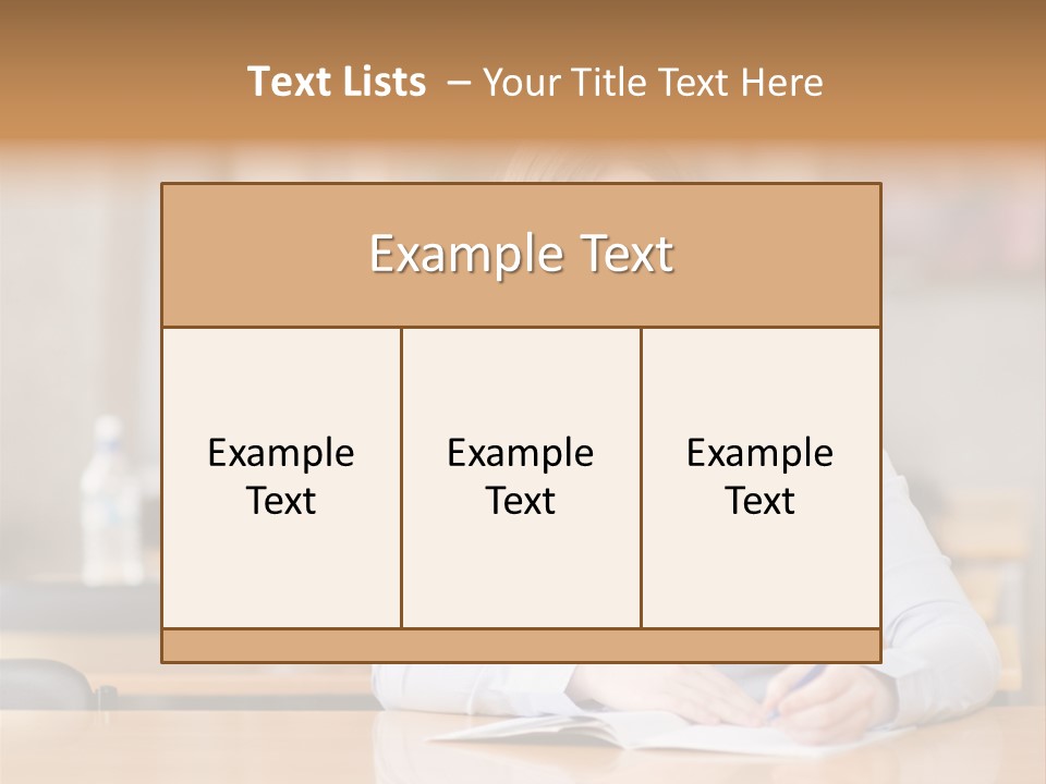 Writing People Girl PowerPoint Template