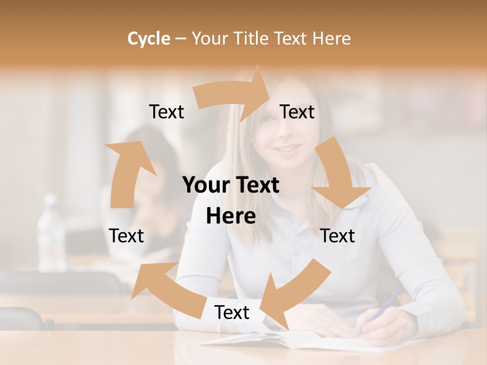 Writing People Girl PowerPoint Template