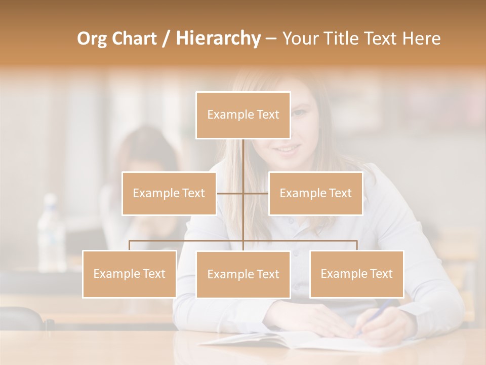 Writing People Girl PowerPoint Template