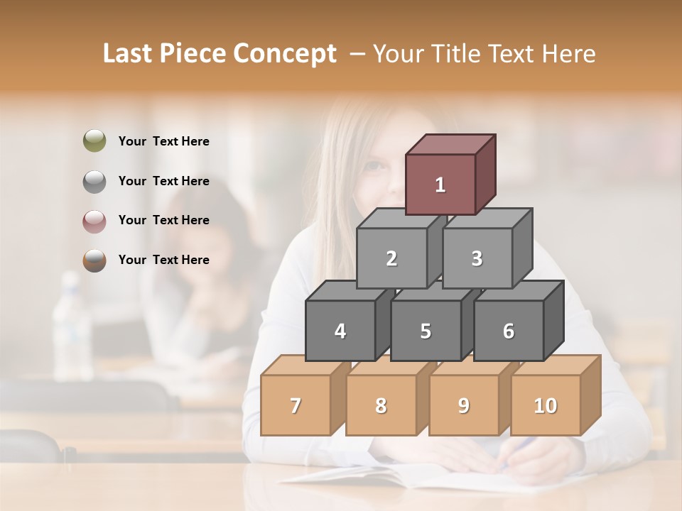 Writing People Girl PowerPoint Template