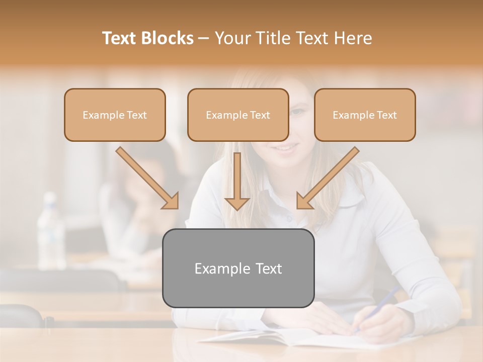Writing People Girl PowerPoint Template