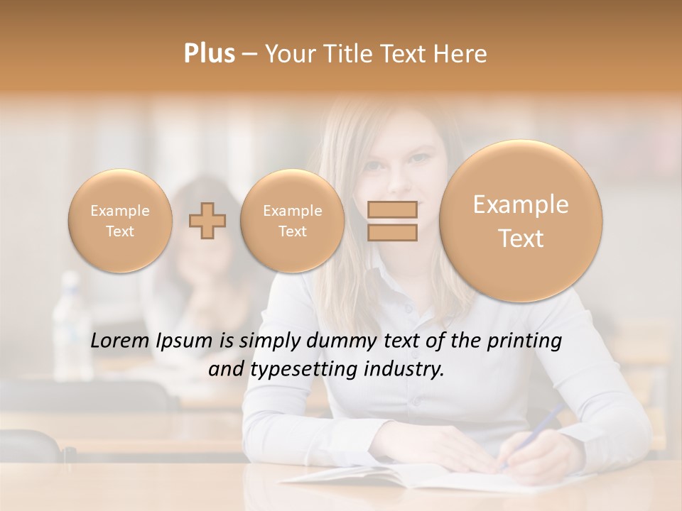Writing People Girl PowerPoint Template