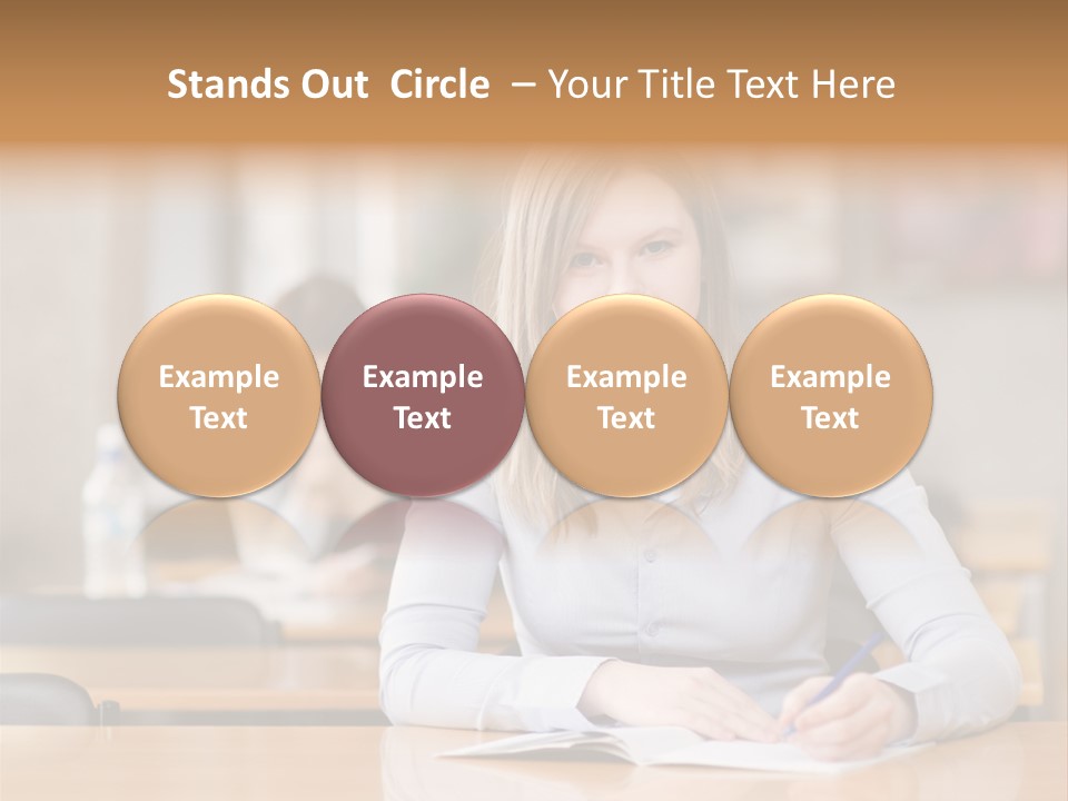 Writing People Girl PowerPoint Template