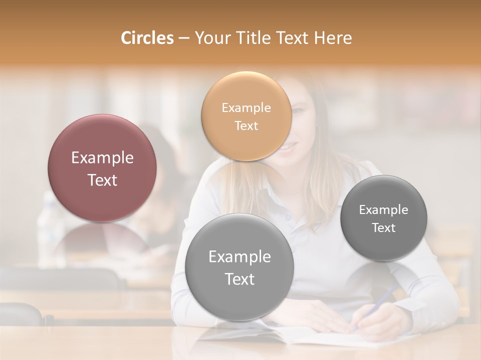 Writing People Girl PowerPoint Template