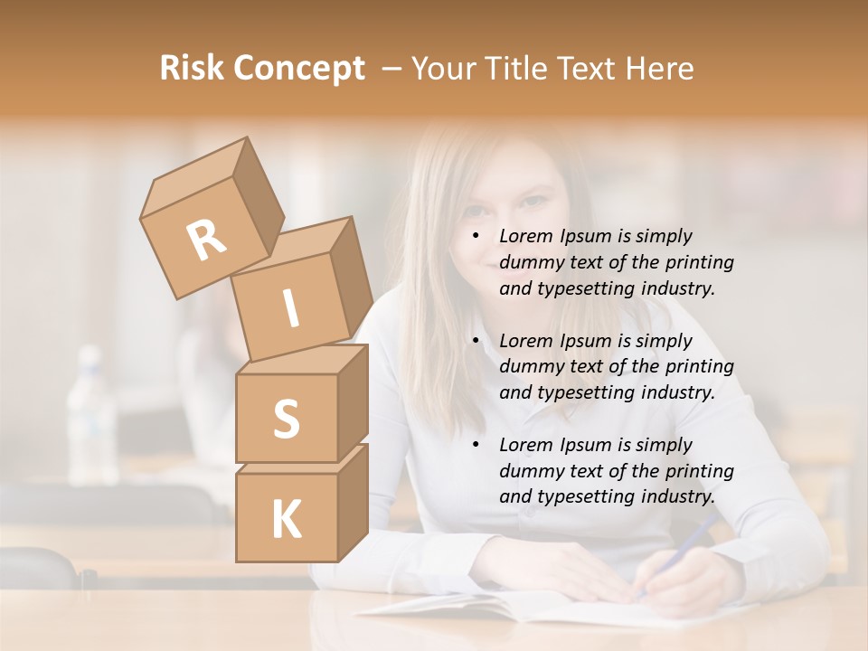 Writing People Girl PowerPoint Template