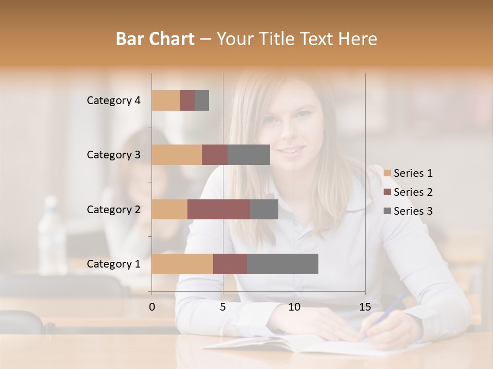 Writing People Girl PowerPoint Template