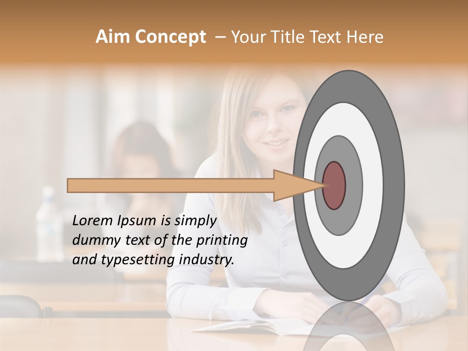 Writing People Girl PowerPoint Template