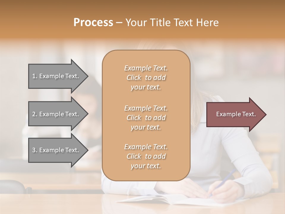 Writing People Girl PowerPoint Template