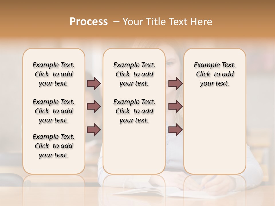 Writing People Girl PowerPoint Template