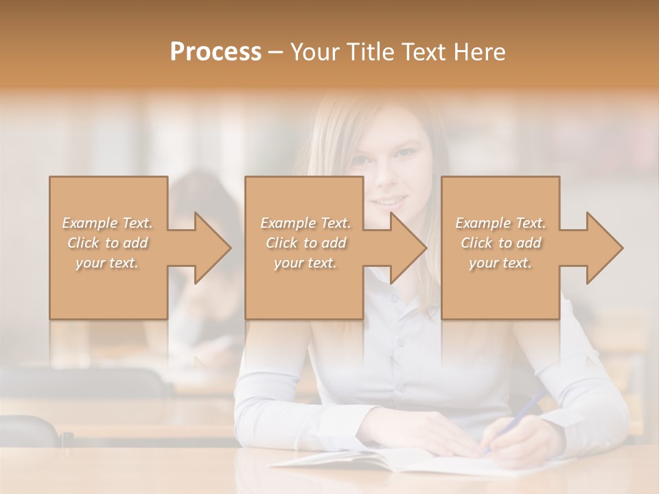 Writing People Girl PowerPoint Template