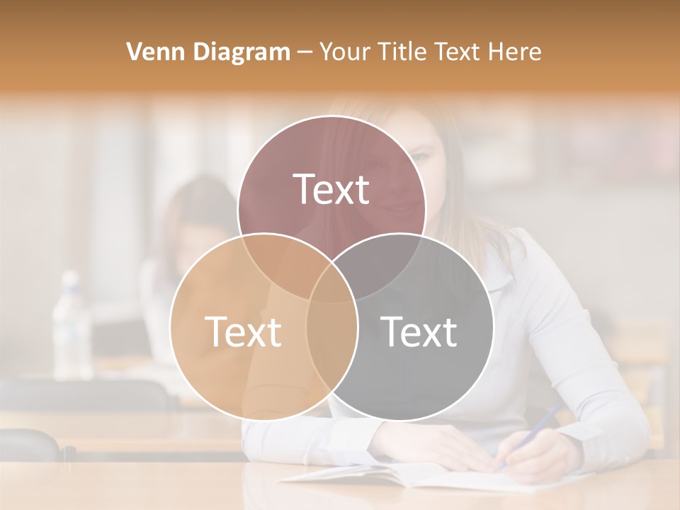 Writing People Girl PowerPoint Template