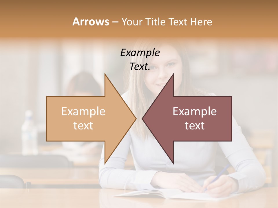 Writing People Girl PowerPoint Template