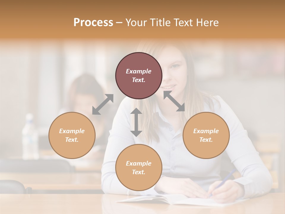 Writing People Girl PowerPoint Template
