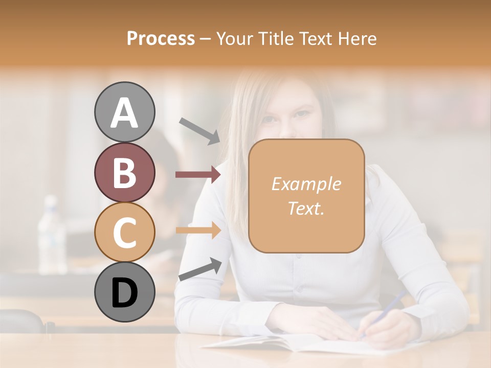 Writing People Girl PowerPoint Template