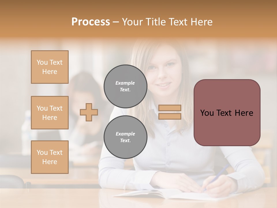 Writing People Girl PowerPoint Template