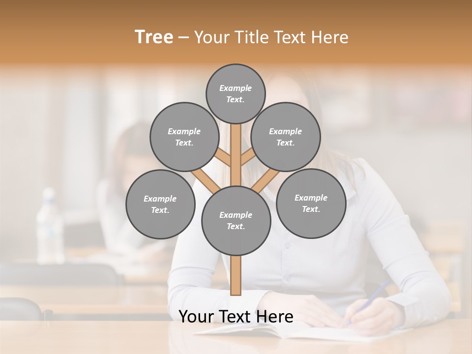 Writing People Girl PowerPoint Template