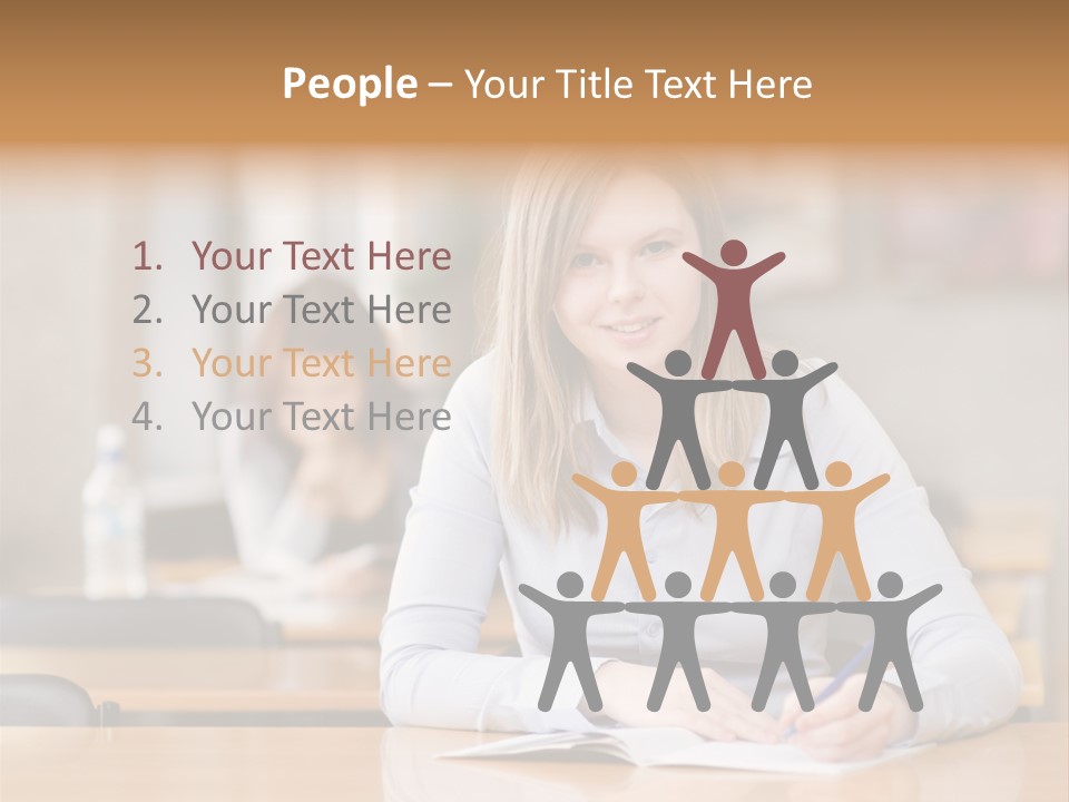 Writing People Girl PowerPoint Template