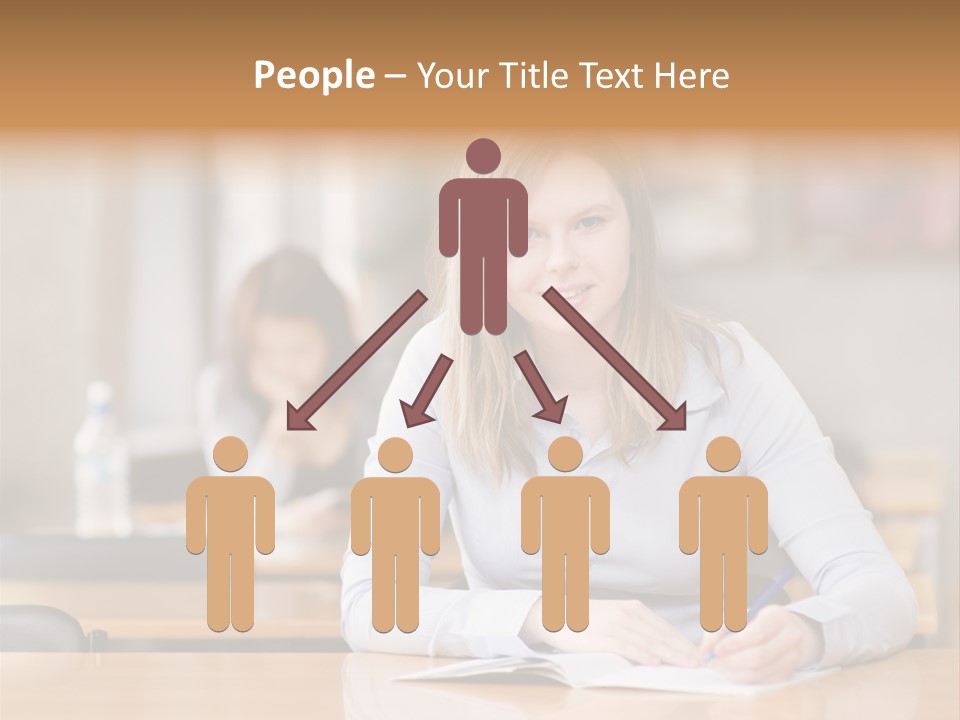 Writing People Girl PowerPoint Template
