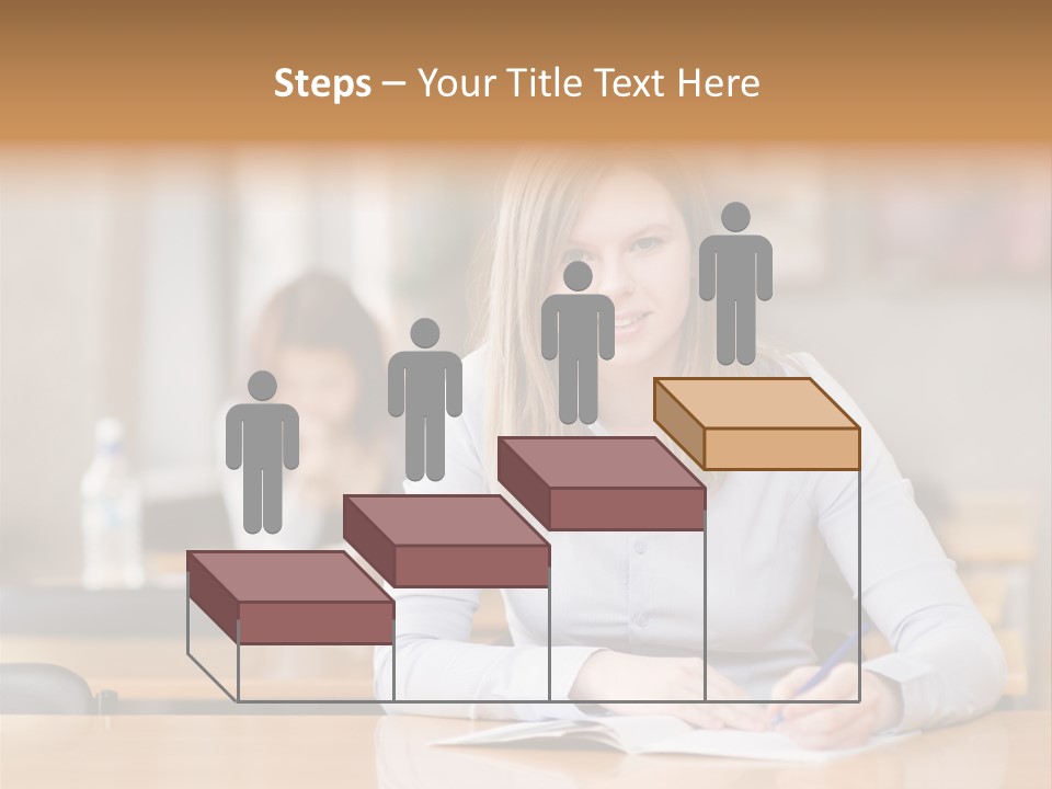 Writing People Girl PowerPoint Template