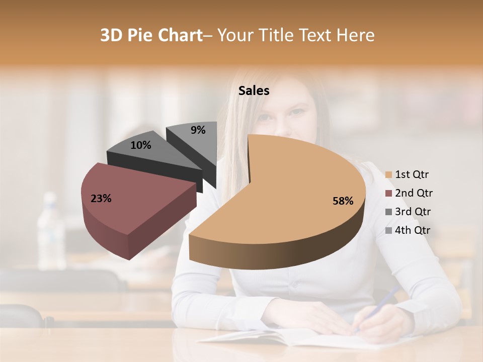 Writing People Girl PowerPoint Template