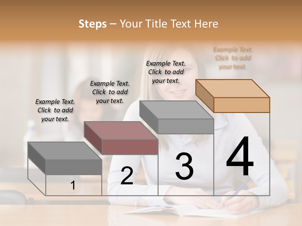 Writing People Girl PowerPoint Template