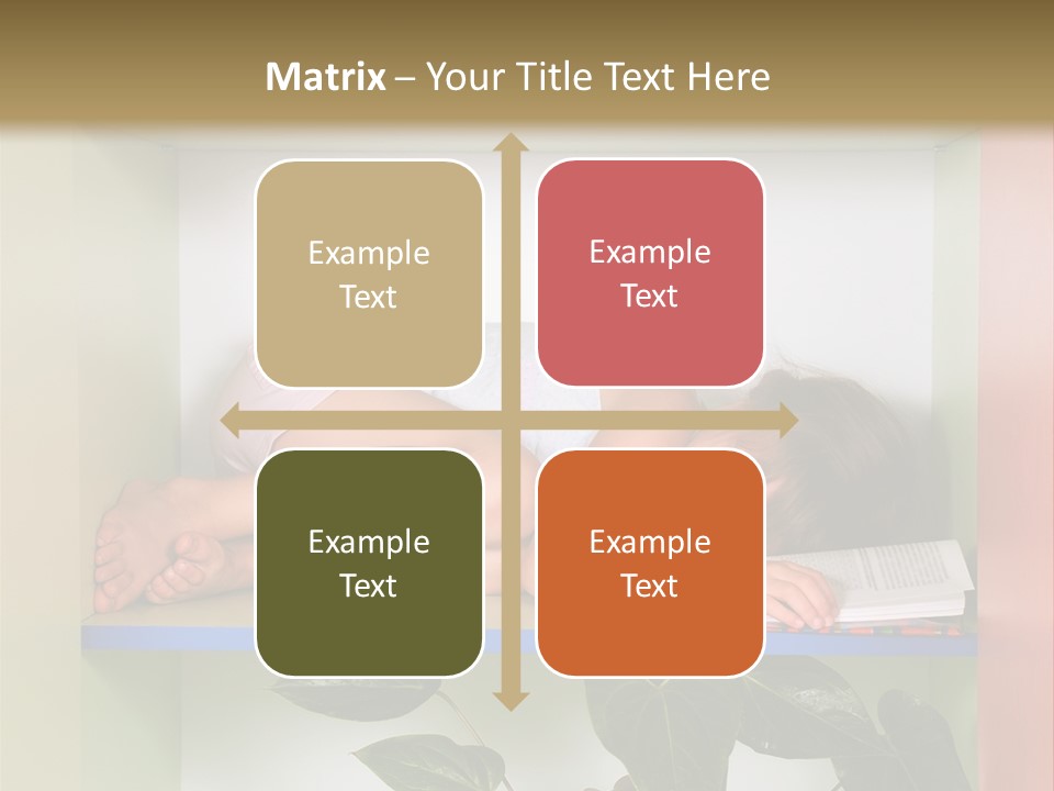 A Young Girl Is Sleeping On A Shelf With Books PowerPoint Template