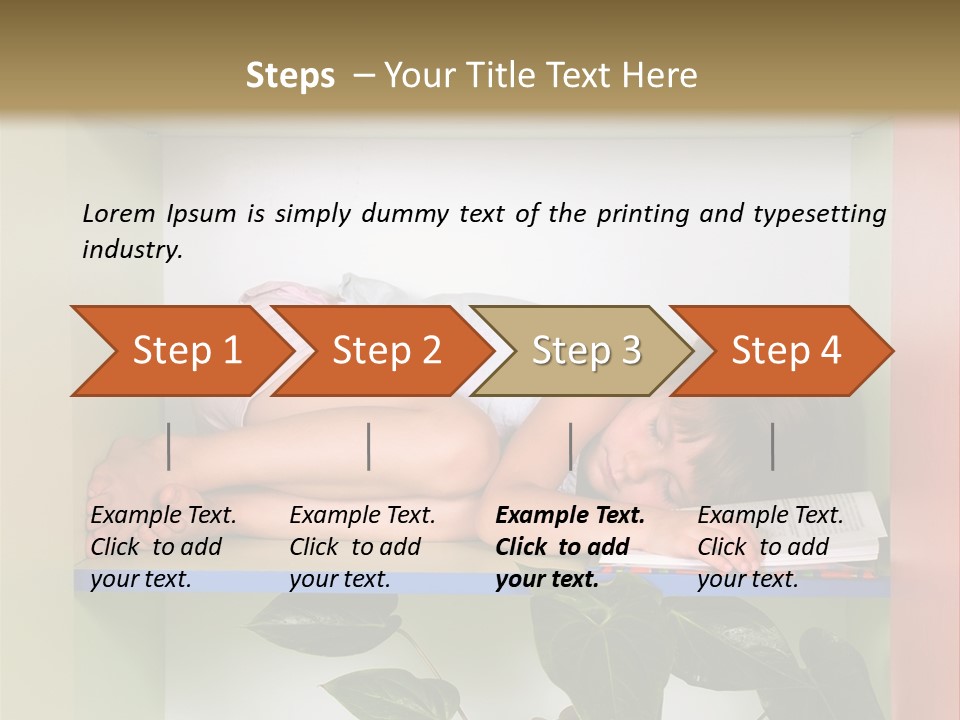 A Young Girl Is Sleeping On A Shelf With Books PowerPoint Template