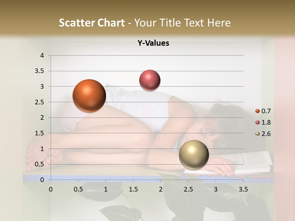 A Young Girl Is Sleeping On A Shelf With Books PowerPoint Template