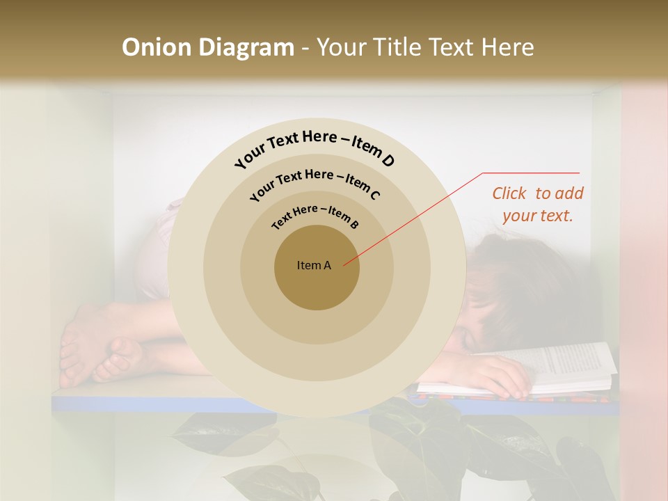 A Young Girl Is Sleeping On A Shelf With Books PowerPoint Template