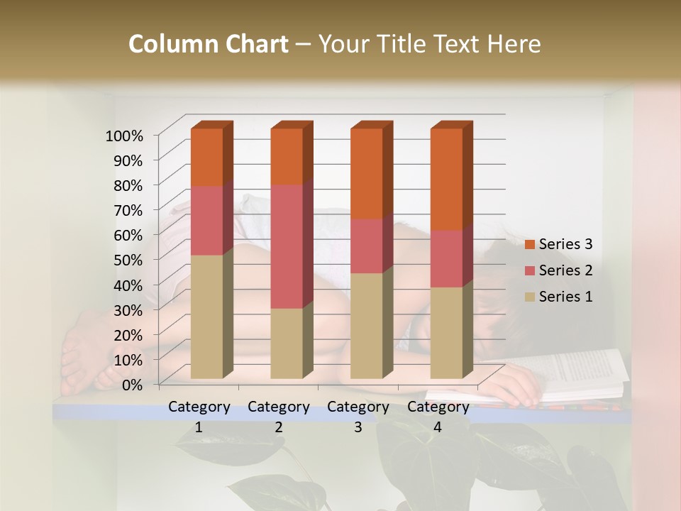 A Young Girl Is Sleeping On A Shelf With Books PowerPoint Template